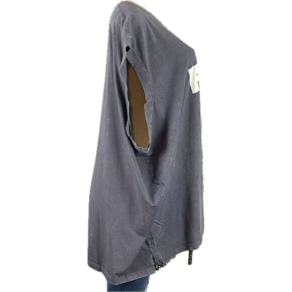 Torrid +4 Gray Crew Relaxed Fit No Filter Text Graphic Cotton Jersey Muscle Tee - Picture 5 of 6